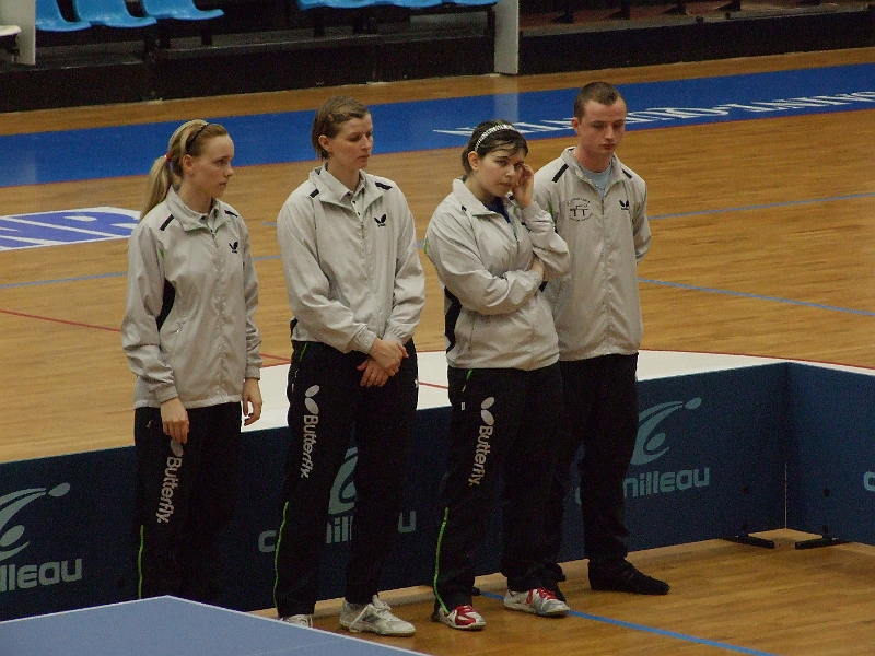Les St Quentinoises avec de gauche a droite Sanja Paukovic, Martina Safran, Aurore Dessaint et  Franck Delcambre (coach).JPG